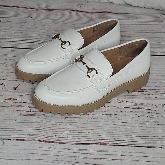 A NEW DAY Danica Off White Lug Sole Loafers Size 7 NWOT - Picture 1 of 8
